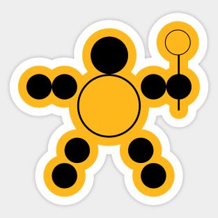 Circle person with a balloon Sticker